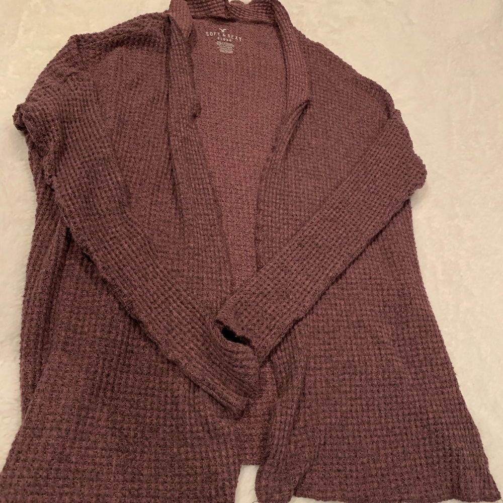 American eagle purple cardigan